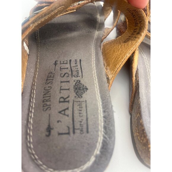 L'artiste Spring Step Leather Aghna BRM Size 41 / 10US Ladies Art deco - Picture 10 of 14